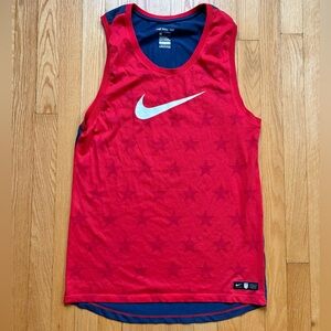 Nike Dri-Fit Men’s USMNT Soccer Tank Top USA Small Red Blue